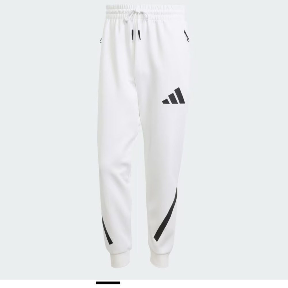 NEW Adidas White Joggers with Black Logo - Picture 6 of 7